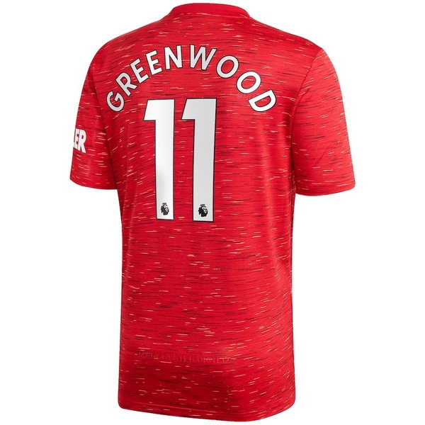 Camiseta Manchester United NO.11 Greenwood 1ª Kit 2020 2021 Rojo